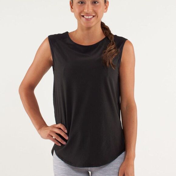 lululemon athletica Tops - Lululemon Run: Light As Air Sleeveless Black Size 8